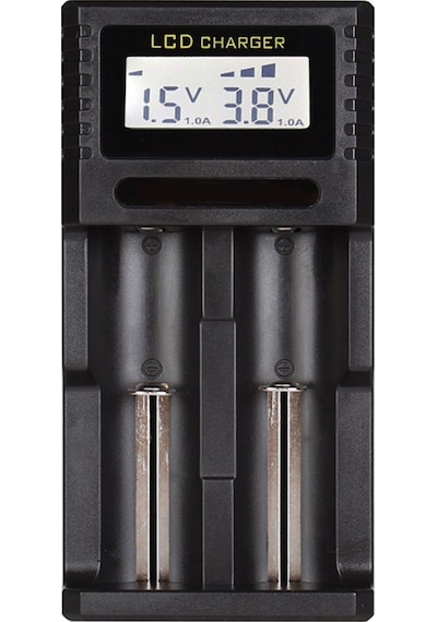 Powermaster 4.2 Volt 2 X 0.5 Amper Pil Şarj Cihazı Li-on Pil Şarj Aleti Aa Aaa Ni-mh 26650 18650 18350 17500