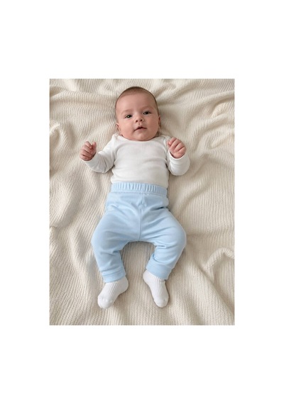 H&c Coolboy H&c Bebek Patiksiz Alt Pantolon %100 Pamuk Esnek Belli Yumuşak Dokulu 0-36 Ay mavi