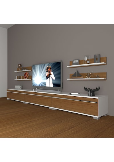 Decoraktiv Eko 270r Mdf Tv Ünitesi Tv Sehpası Beyaz - Ceviz
