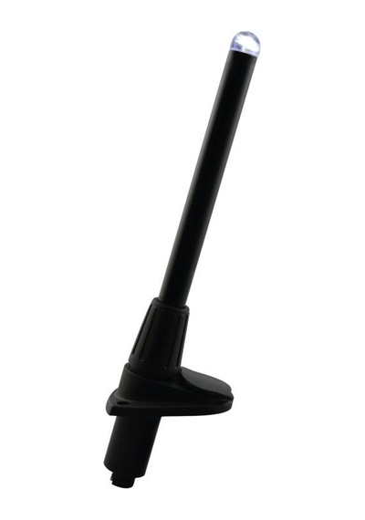 MICRO LED Işıklı Direk Soketli 25cm, Beyaz Işık, Siyah