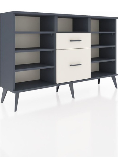 Arges Konsol 7 Raflı 2 Çekmeceli 132x30x83 Antrasit-antrasit/aytaşı Antrasit/aytaşı Arges Konsol 7 Raflı 2 Çekmeceli 132x30x83 Antrasit-antrasit/aytaşı Antrasit/aytaşı