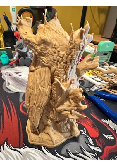 Mistik Ağaç Ruh Heykeli - Pla Dekor 16 Cm 3d Yazıcı İle Üretilmiş 16 X 16