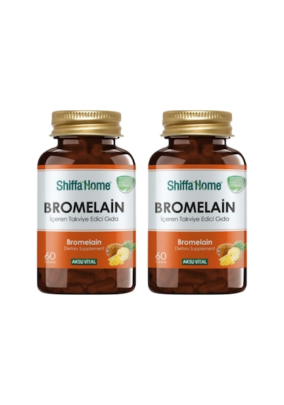 Shiffa Home Bromelain Takviye Edici Gıda 2 x 60 Tablet