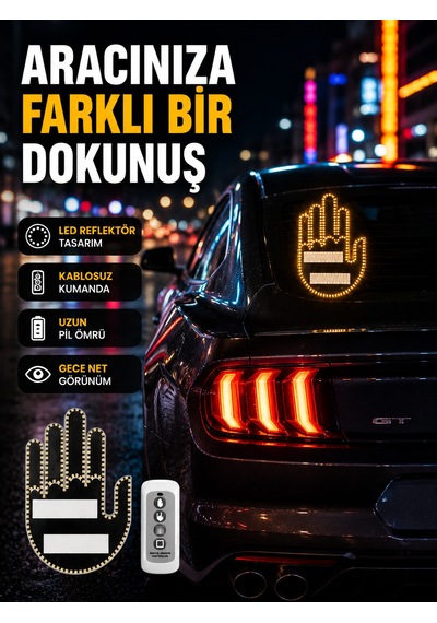 2025 Orijinal Led El Park Uyarı Sistemi Uzaktan Kumandalı - Lisinya Sarı