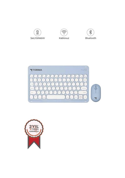 Torima TMK 08 Optik Kablosuz Bluetooth Klavye  Mouse Seti