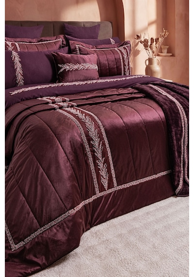 Elart Lady 11 Parça Taşlı Çeyiz Seti Bordo