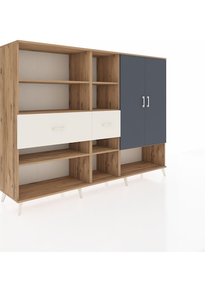 Hyperion Dolap 10 Raflı 2 Çekmeceli 2 Kapaklı 220x44x163 Çam-antr Çam-antrasit/aytaşı Hyperion Dolap 10 Raflı 2 Çekmeceli 2 Kapaklı 220x44x163 Çam-antr Çam-antrasit/aytaşı