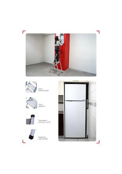 Çağsan 3 Basamaklı Troya+ - Ev Tipi Merdiven Cm2213n2