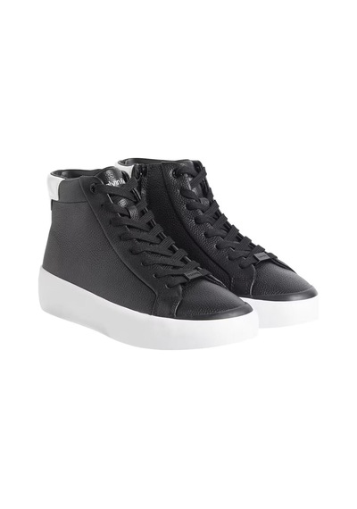 Calvin Klein Vulc Hıgh Top Lth, 0gm Siyah Kadın Spor Ayakkabı