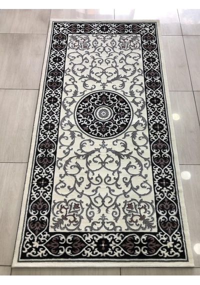 Saray Halı Vizyon 11503 Rs8 100X200 Gri Pudra Göbekli 2 Mt Yolluk