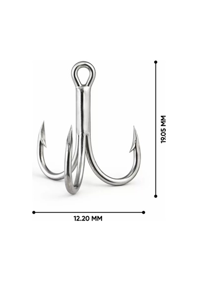 Üçlü İğne - Nikel Üçlü Kanca - Fishack 3210 - 10 Adet - No: 6