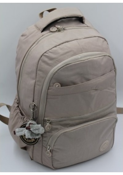 Bevitton Suya Dayanıklı Krinkıl Kumaş Unisex Sırt Ve Okul Çantası Bej 2400 Bej