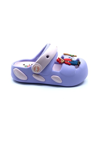 Kocamanlar E477 Hafif Rahat Taban Okul Kreş Havuz Günlük Unisex Çocuk Terlik Mor