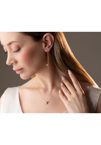 925 Ayar Papatya Silver İthal Takım Rose,gold,rodaj Gümüş
