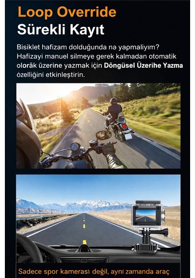 Kuryelere Motorsiklet Özel 4k 60fps Aksiyon Kamerası Tüm Herşeyi Akıcı Ve Dikey Çekim Uyumlu 4k 60 Fps 4k 60 Fps