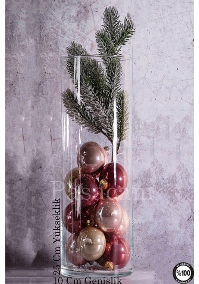 Sürahi Vazo Mumluk 10x25cm Beyaz