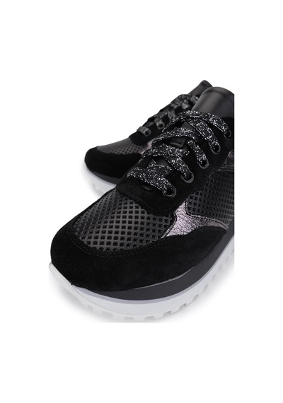 Tamer Tanca Kadın Hakiki Deri Siyah Süet Sneakers & Spor Ayakkabı 775 383 Bn Ayk Y25 Syh Suet/dr Siyah-süet