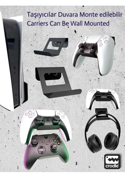 Metal Gaming Çok Fonksiyonlu Ps4 Ps5 Xbox Joystick Kontroller Tutucu Ve Kulaklık Dikey Standı