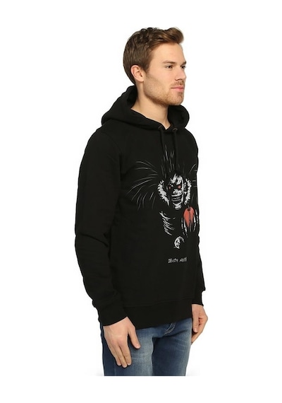 Bant Giyim - Death Note Ryuk Siyah Kapşonlu Erkek Sweatshirt