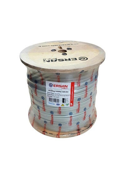 Ersan Kablo 2+1 0.50mm Cu Bakır 500mt Güvenlik Kamera Kablosu