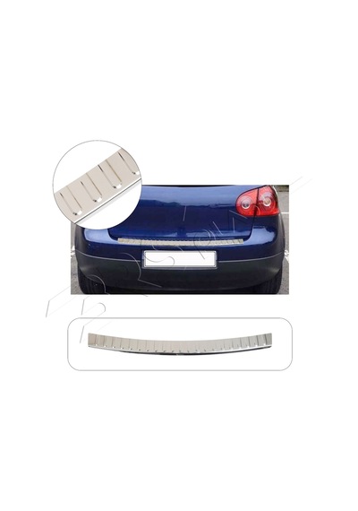 Volkswagen Golf 5 Limo Uyumlu 2003-2009 Krom Arka Tampon Üstü Koruma Paslanmaz Çelik