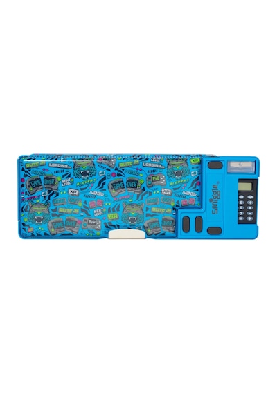 Smiggle Eclipse Açılır Kalem Kutusu Orta Mavi Pop-out Mekanizmalı, Hesap Makinesi Ve Kalemtıraşlı
