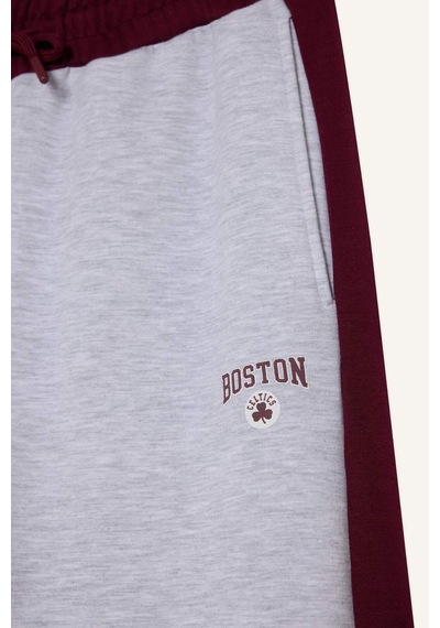 Defacto Nba Boston Celtics Wide Leg Cepli Geniş Paça Standart Boy Modal Sporcu Pantolon G5485ax25augr421 Gri-gr421