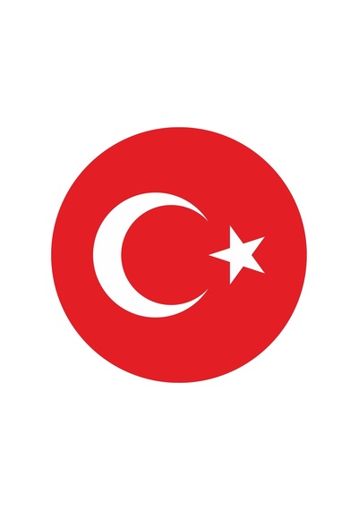 Türk Bayrağı Yuvarlak Arma 5x5 Cm Oto Sticker Baskes