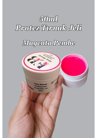 50ml Protez Tırnak Jeli Builder Gel - Mükemmel French Ve Açık Renkler İçin Neon Pembe