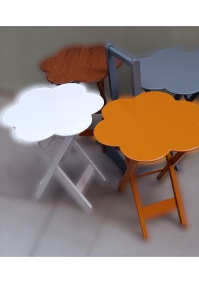 1448bng90115çanta Zigon Sehpa Papatya Dörtlü Ahşap Mdf 4renk Ceviz Hardal Beyaz-gri Renk Uyum