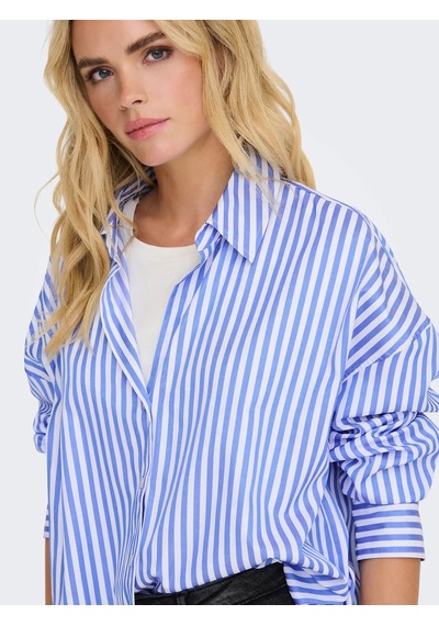 Jdy Vesper L/s Loose Kadın Gömlek 15338857 Mavi