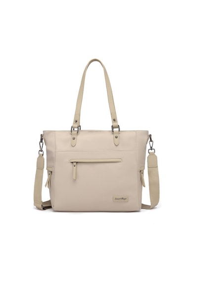 Smart Bags Twill Dimi Kumaş Kadın Omuz Çantası 3323 Bej
