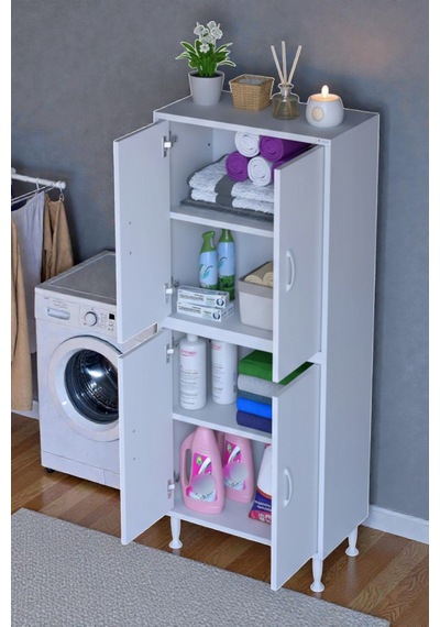 Eliusta Nuve Geniş Depolama Alanlı Dolap 55 Cm Banyo/mutfak Çok Fonksiyonlu 55x138x32,5 Cm Saklama Dolabı Beyaz Eliusta Nuve Geniş Depolama Alanlı Dolap 55 Cm Banyo/mutfak Çok Fonksiyonlu 55x138x32,5 Cm Saklama Dolabı Beyaz