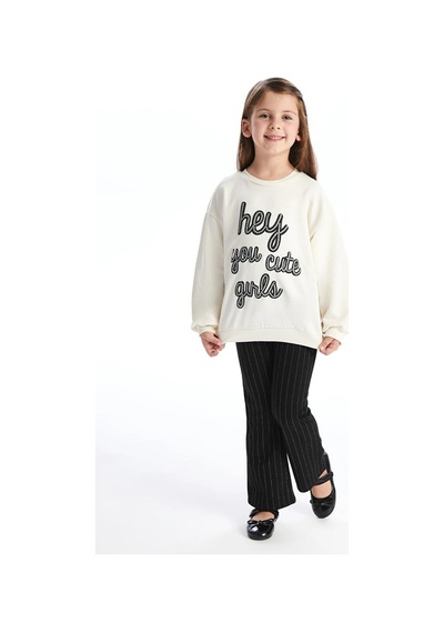 LC Waikiki Lcw Kids Ekru Bisiklet Yaka Uzun Kollu Baskılı Kız Çocuk Sweatshirt Ve Tayt 2'li Takım LC Waikiki Lcw Kids Ekru Bisiklet Yaka Uzun Kollu Baskılı Kız Çocuk Sweatshirt Ve Tayt 2'li Takım