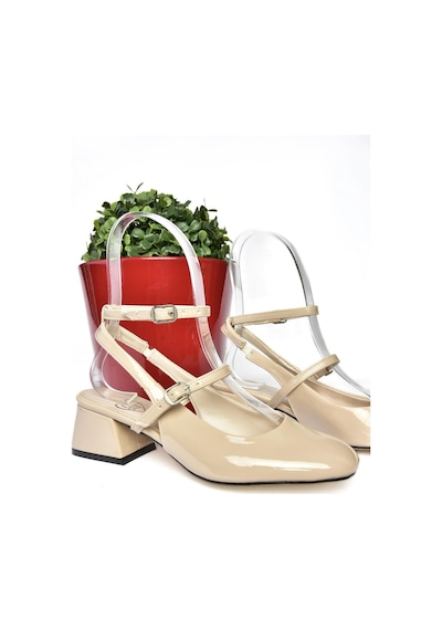 Fox Shoes P654137008 Ten Rugan Mary Jane Alçak Topuklu Kadın Ayakkabı Maryjane Ten Rengi