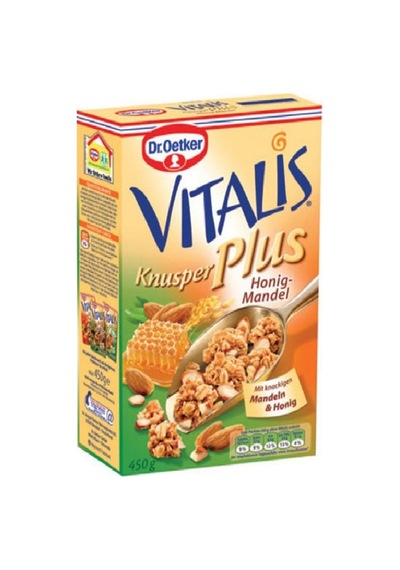 Vitalis Knusper Çıtır Bal Bademli Müsli 450 Gr