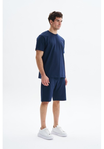 AR-MA Arma Erkek Regular Fit Basic Süprem % 100 Pamuk Yandan Ve Arka Cepli Şort Y29344279402 Lacivert