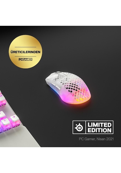 Steelseries Aerox 3 2022 Wireless Ghost Edition Gaming Optik Mouse