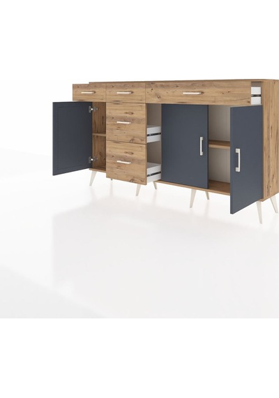 Arges Konsol 2 Raflı 5 Çekmeceli 3 Kapaklı 176x30x99 Çam-antrasit/çam Antrasıt/atlas Çam - Atlas Çam Arges Konsol 2 Raflı 5 Çekmeceli 3 Kapaklı 176x30x99 Çam-antrasit/çam Antrasıt/atlas Çam - Atlas Çam