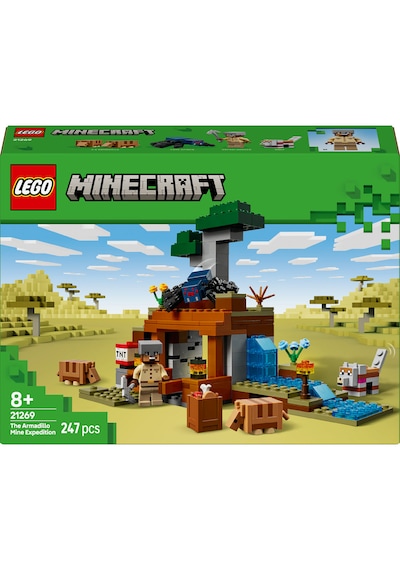 LEGO® Minecraft® Armadillo Maden Keşfi 21269 - 8 Yaş ve Üzeri Macera Oyunları Seven Çocuklar için Yaratıcı Oyuncak Yapım Seti (247 Parça)