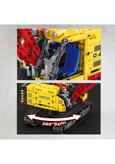 Reobrix Technic 22006 Paletli Vinç Crawler Crane Kumanda&motorlu Yaratıcı Yapı Blok Seti Building Blocks - 1322 Parça