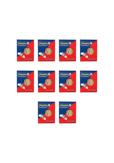 Yasemin Jelatinli Kutulu Poşetli Ahşap Kürdan - 500 Adetlik 10 Paket