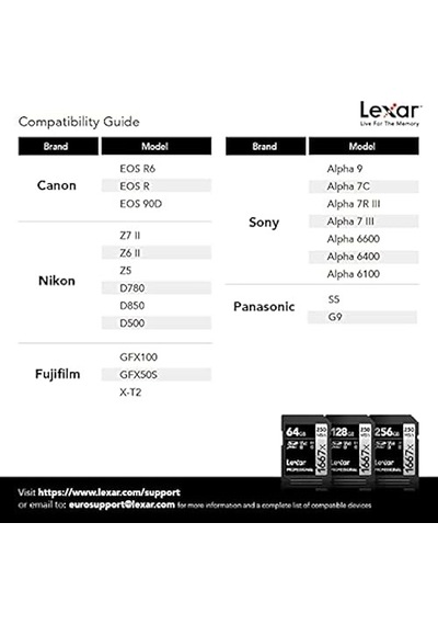 Lexar Professional 1667x Sd Kart 256 Gb, Sdxc Uhs-ıi Bellek Kartı