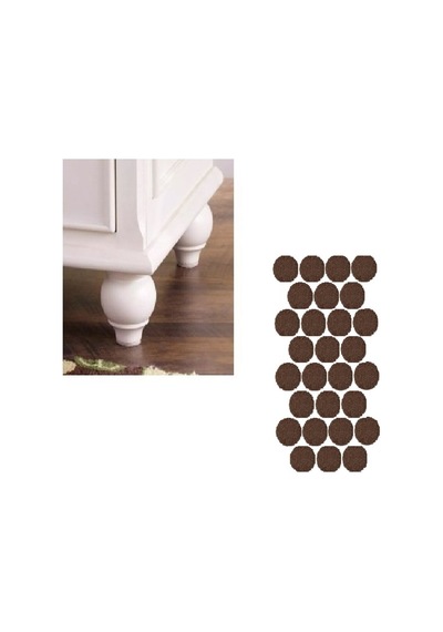 Koyu Kahve Yuvarlak Keçe 28 Mm 2 Paket Yapışkanlı Ayak Keçesi Ze