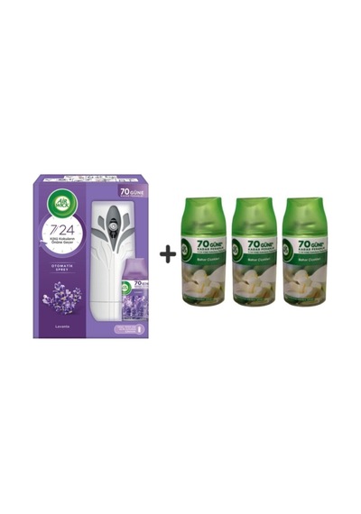 Air Wick Freshmatic Makine + Lavanta + Bahar Çiçekleri Oda Kokusu Yedeği 4 x 250 ML
