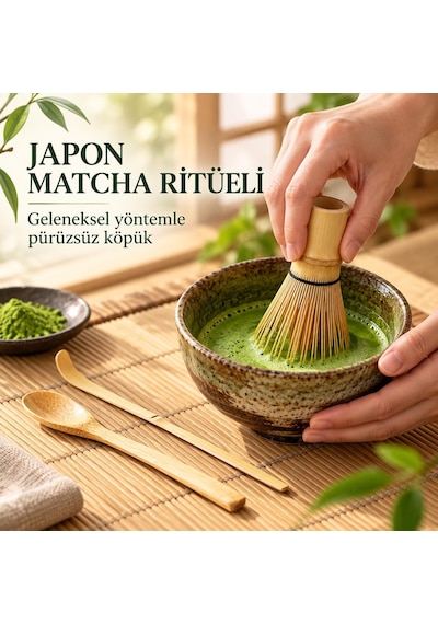 Valkyrie Matcha Çayı Hazırlama Seti 3 Parça Bambu Chasen Çırpıcı Chashaku Kaşık Ve Karıştırma Çubuğu
