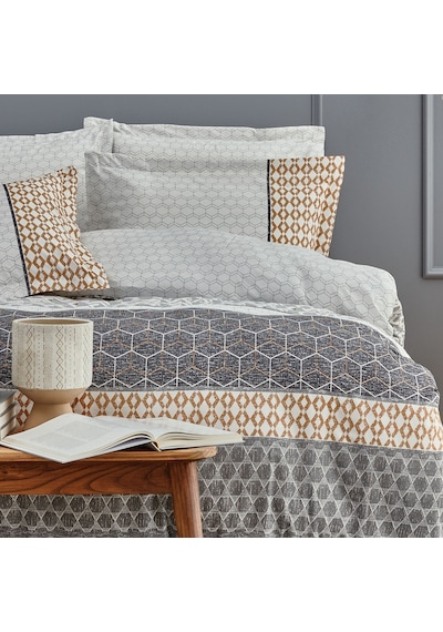 Yataş Bedding Taren Ranforce Çift Kişilik Nevresim Takımı-Gri
