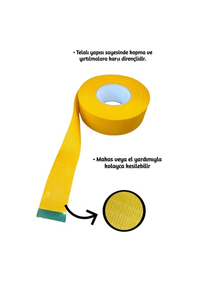 Telalı Çift Taraflı Bant 100 Mt Uzunluk, 5 Cm Genişlik