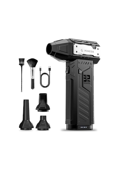 Minesk G320 Turbo Jet Fan Hava Üfleyici - Turbo Modda 320 Gram Hava Üfleme Gücü - Ultra Güçlü Hava Basıncı -taşıma Torbalı Ve Ekstra Nozullu - Çıkarılabilir Batarya Sistemi