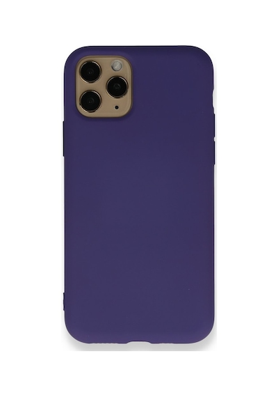 Apple Uyumlu iPhone 11 Pro Max İçi Kadife Kaplı Esnek Silikon Kapak Ryc/ Nano Lansman Mor